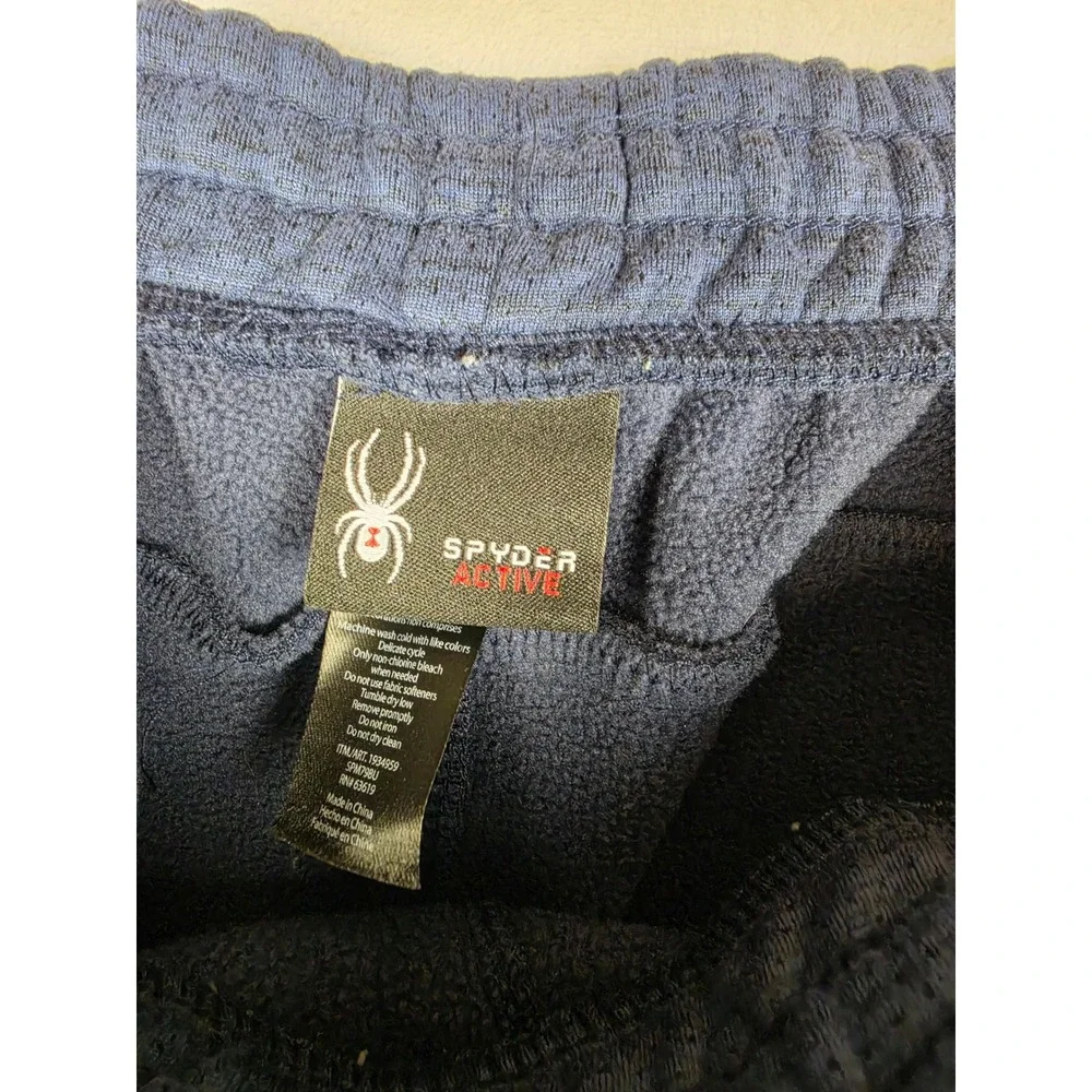 Spyder Active Joggers Mens Medium Blue Fleece Sweatpants Athleisure